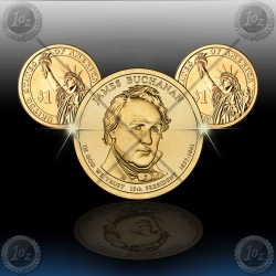 ZDA $1 (President) 2010 P+D "James Buchanan"